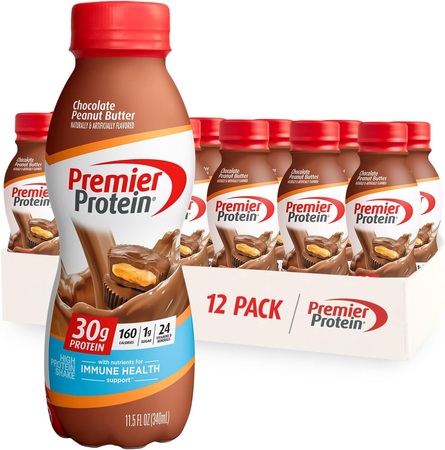 Premier Protein Protein Shake Chocolate Peanut Butter  11.5  oz - 12 Bottles