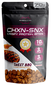 Physically FIT CHXN-SNX Sweet BBQ with Honey Roasted Peanuts - 7 Serving Bag