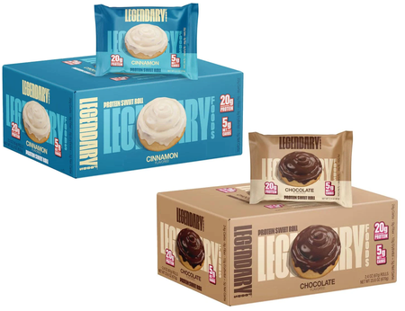 Legendary Foods Protein Sweet Rolls  Cinnamon + Chocolate - 8 Each (16 Pack)  TWINPACK *Best by dates 3/24 & 5/24