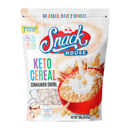 Snack House Keto Cereal  Cinnamon Swirl - 7 Serving Bag