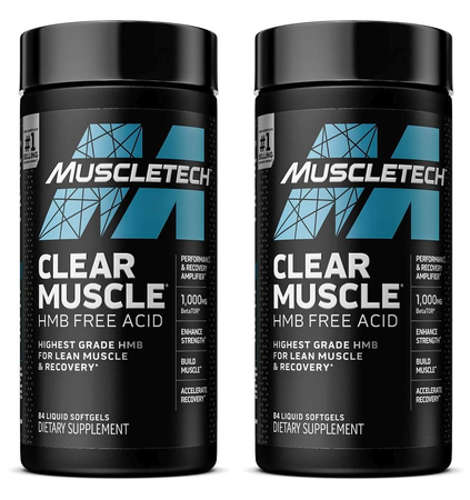 MuscleTech Clear Muscle - 168 Liquid Softgels (2 x 84 Softgel Btls)   TWINPACK