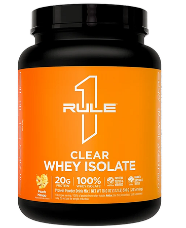 Rule 1 Clear Whey Isolate  Peach Mango - 20 Servings