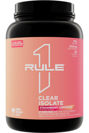 Rule 1 Clear Isolate  Strawberry Lemonade - 27 Servings