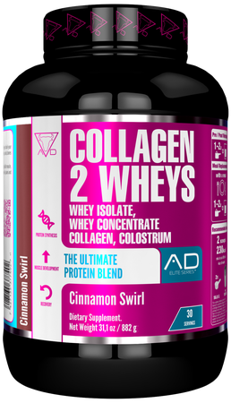 Project AD Collagen 2 Wheys  Cinnamon Swirl - 30 Servings