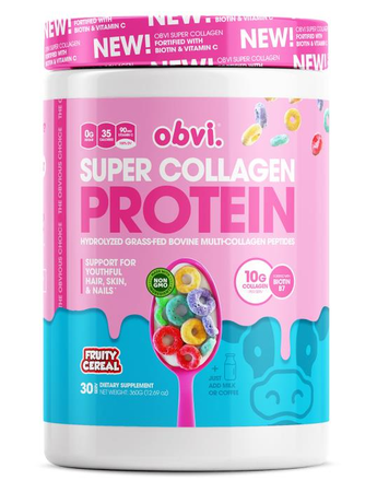 Obvi Super Collagen Protein Fruity Cereal - 30 Servings