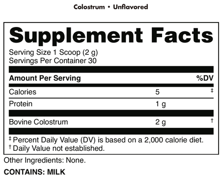 Bucked Up Colostrum  Unflavored - 30 Servings