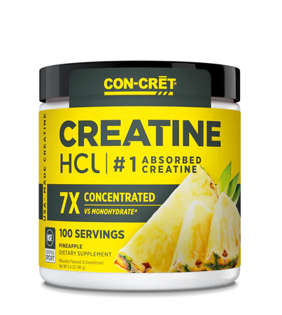 CON-CRET Creatine HCl Powder Raw Pineapple  - 100 Servings  *New Larger Size