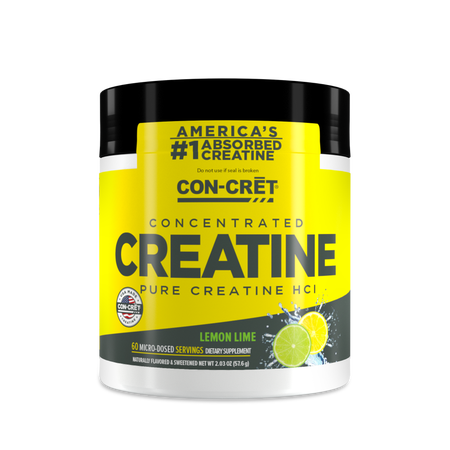 CON-CRĒT Creatine HCl Powder Lemon Lime - 64 Servings