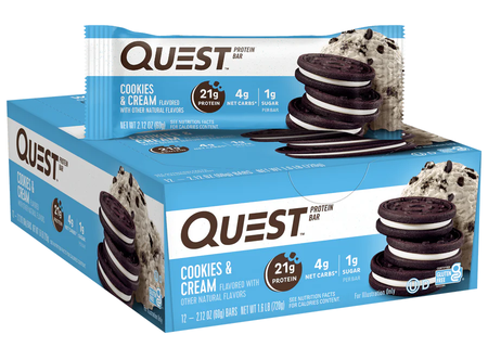 Quest Bar Cookies & Cream - 12 Bars