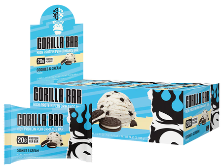 Gorilla Mind Gorilla Bar  Cookies & Cream - 12 Bars