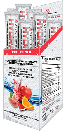 Core Nutritionals HYDRATE Electrolyte Packets  Fruit Punch - 20 Packets