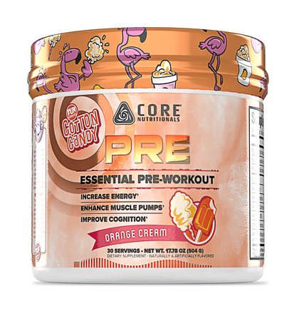 Core Nutritionals PRE Essential Pre-Workout  Fun Sweets® Orange Cream - 30 Servings