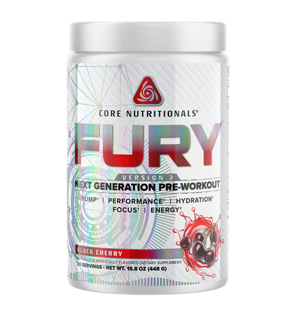 Core Nutritionals FURY V2 Pre-Workout  Black Cherry - 20 Servings