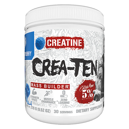 5% Nutrition Crea-TEN Creatine Formula  Blue Raspberry - 30 Servings