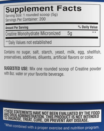 Gaspari Nutrition Creatine  Unflavored - 1000 Grams