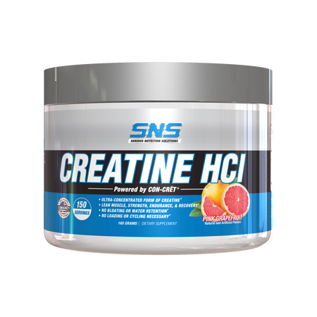 SNS Serious Nutrition Solutions Creatine HCI Powder (Powered by CON-CRET) Pink Grapefruit  -  150 Servings