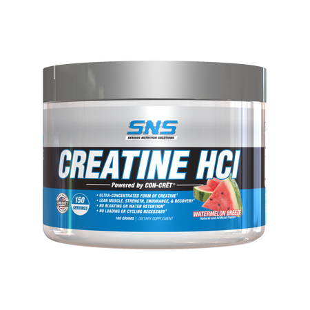 SNS Serious Nutrition Solutions Creatine HCI Powder (Powered by CON-CRET) Watermelon Breeze  -  150 Servings
