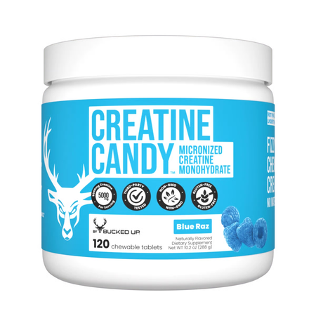 Bucked Up Creatine Candy  Blue Raz - 24 Servings