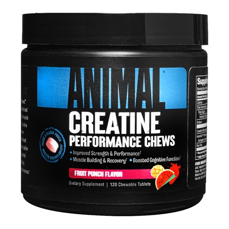 Animal Creatine Chews  Fruit Punch - 120 Chewable tablets