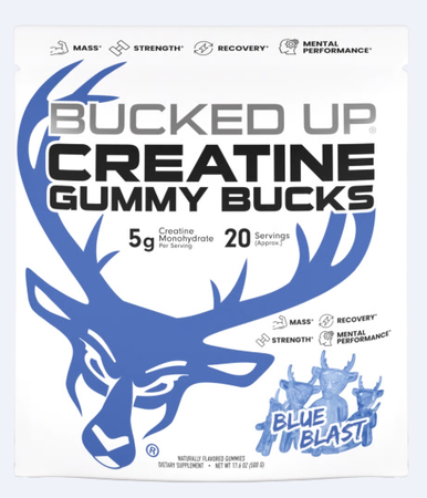 Bucked Up Creatine Gummy Bucks Creatine Gummies  Blue Blast  - 20 Servings