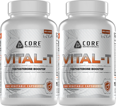 Core Nutritionals VITAL-T - Testosterone Booster - 2 x 140 Capsule Bottles TWINPACK