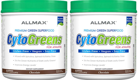 AllMax Nutrition CytoGreens Chocolate - 120 Servings (2 x 60 Serv. Btls)  TWINPACK