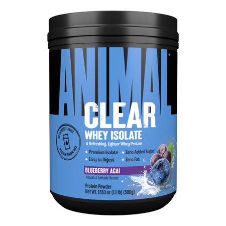 Animal Clear Whey Protein Isolate  Blueberry Acai - 1.1 Lb