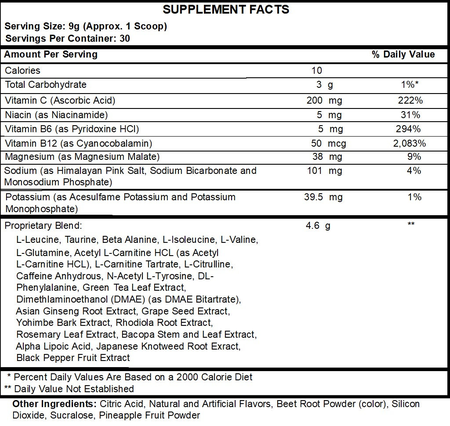 DIESEL DIVA Pre-Workout  Fruit Punch - 30 Servings