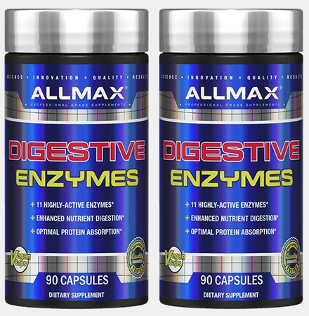 AllMax Nutrition Digestive Enzymes - 2 x 90 Cap Btls  TWINPACK