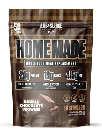 Axe & Sledge Home Made Whole Foods Meal Replacement Double Chocolate Brownie - 25 Servings