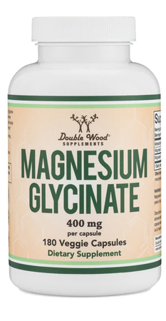 Double Wood Supplements Magnesium Glycinate 400 Mg  - 180 Capsules
