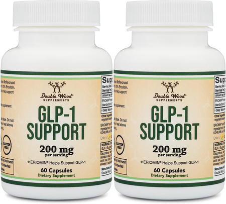 Double Wood Supplements GLP-1 Capsule Bottles - 2 x 60 Capsule Bottles TWINPACK