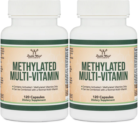 Double Wood Supplements Methylated Multi-Vitamin - 2 x 120 Capsule Bottles TWINPACK