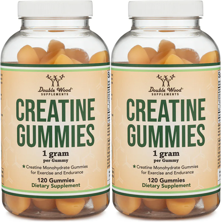 Double Wood Supplements Creatine Gummies - 2 x 120 Gummies TWINPACK