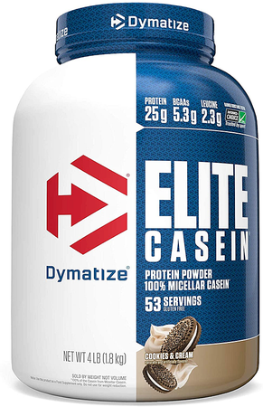 Dymatize Elite Casein Protein Cookies & Cream - 4 Lb