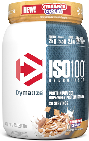 Dymatize ISO 100 Whey Protein Isolate Cinnamon Cereal - 20 Servings