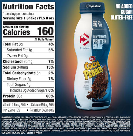 Dymatize Protein Shake RTD  Cocoa Pebbles - 12 Bottles