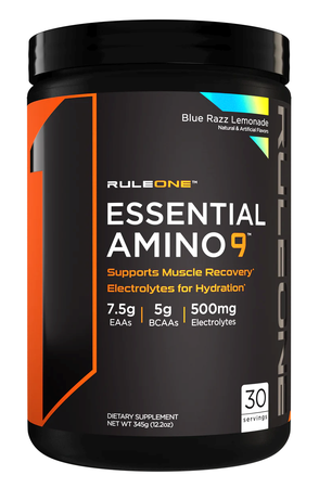 Rule 1 R1 Essential Amino 9 EAA's  Blue Razz Lemonade - 30 Servings