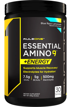 Rule1 R1 Essential Amino 9 + Energy  Blue Raspberry - 30 Servings