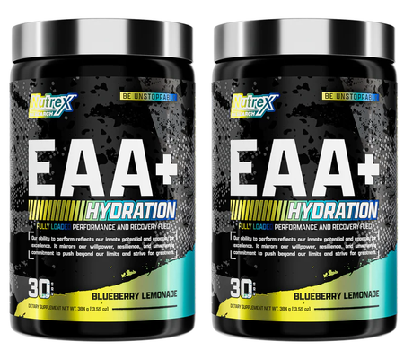 Nutrex EAA+ Hydration  Blueberry Lemonade - 2 x 30 Serving Bottles  TWINPACK