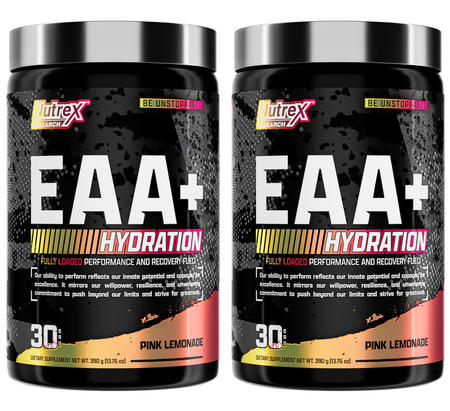 Nutrex EAA+ Hydration  Pink Lemonade - 2 x 30 Serving Bottles  TWINPACK