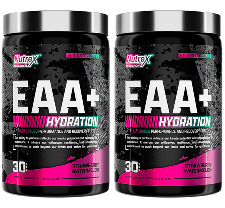 Nutrex EAA+ Hydration  Strawberry Watermelon - 2 x 30 Serving Bottles  TWINPACK