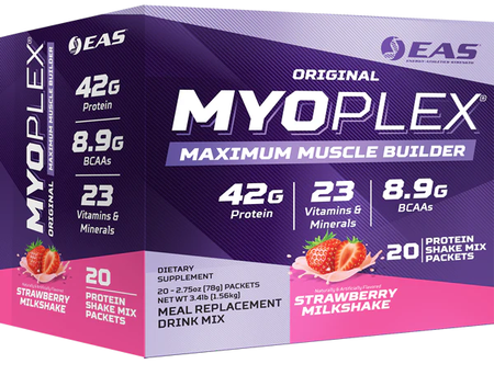 EAS Myoplex Shake Mix Strawberry - 20 Packs (FREE SHIPPING)