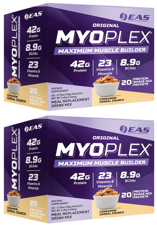 EAS Myoplex Shake Mix Cinnamon Cereal Crunch - 40 Packs (2 x 20 Pack Boxes) (FREE SHIPPING) TWINPACK