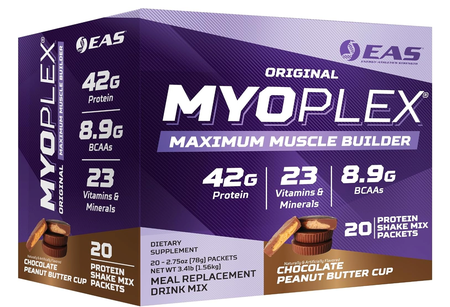 EAS Myoplex Protein Shake Mix Packets  Chocolate Peanut Butter Cup - 20 Packs (FREE SHIPPING)