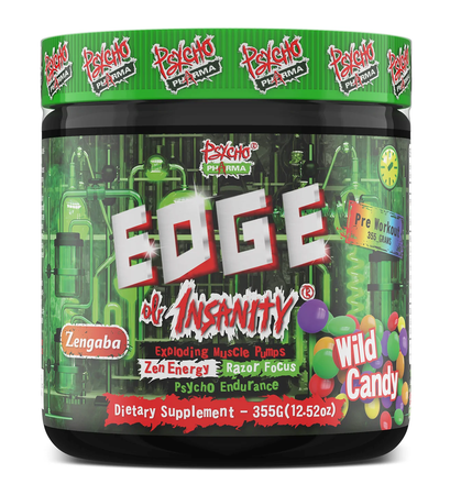 Psycho Pharma Edge of Insanity Pre Workout  Wild Candy - 25 Servings