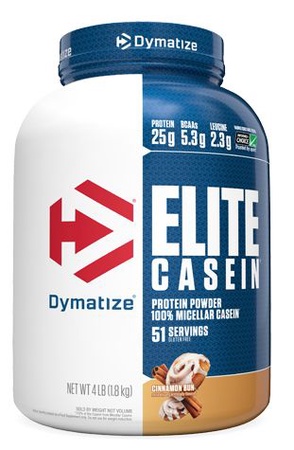 Dymatize Elite Casein Protein Cinnamon Bun - 4 Lb