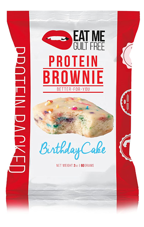 Eat Me Guilt Free Protein Brownies  Birthday Cake - 12 Brownies