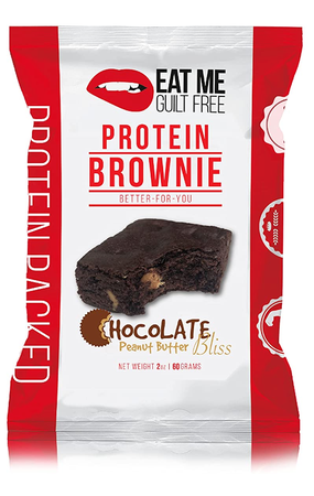 Eat Me Guilt Free Protein Brownies  Chocolate Peanut Butter Bliss - 12 Brownies