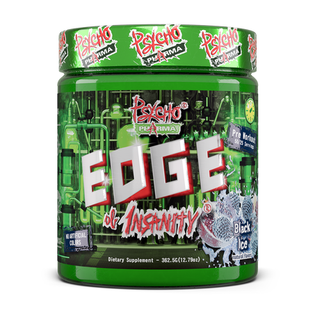 Psycho Pharma Edge of Insanity Pre Workout Black Ice - 25 Servings